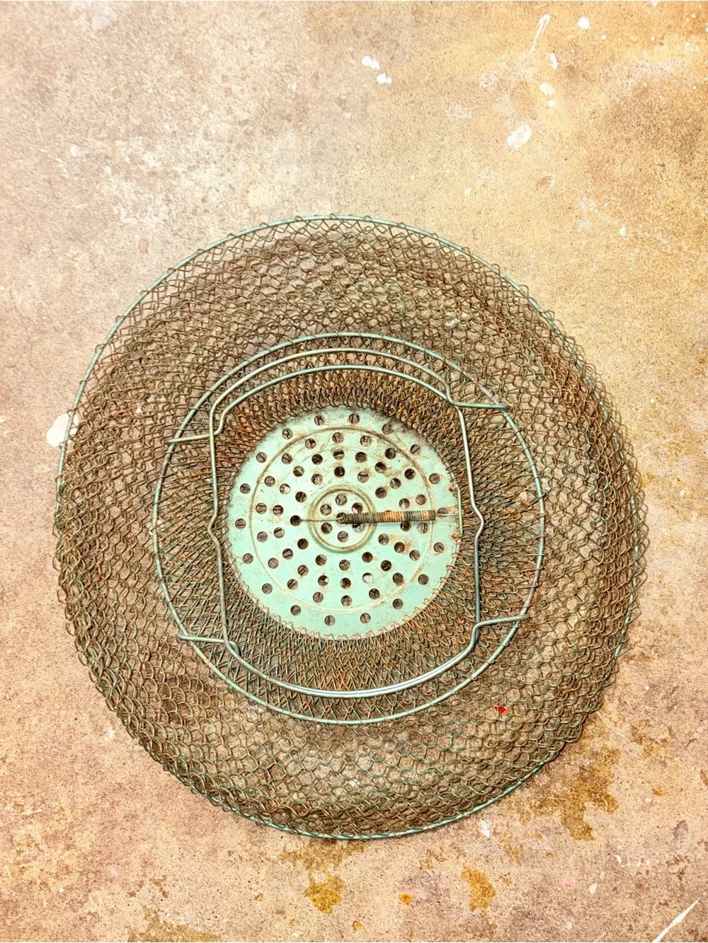 Vintage French Fishing Basket